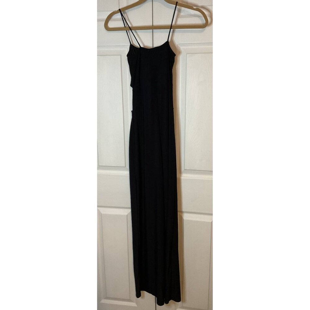 21 Saints Black Jumpsuit‎ Black Stretch Side Cutout Spaghetti Strap Jumpsuit XS - Picture 4 of 4
